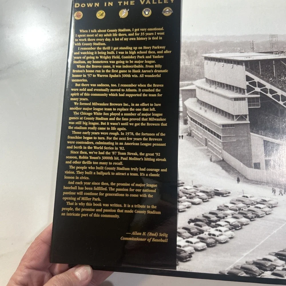 Down in‎ the Valley: The History of Milwaukee County Stadium - Hardcover SIGNED